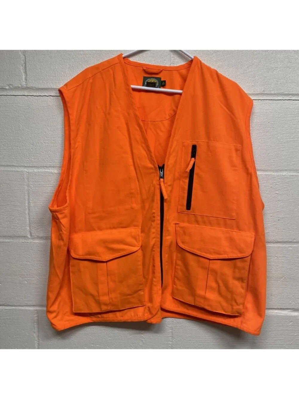 cabelas orange vest hunting full zip size xl